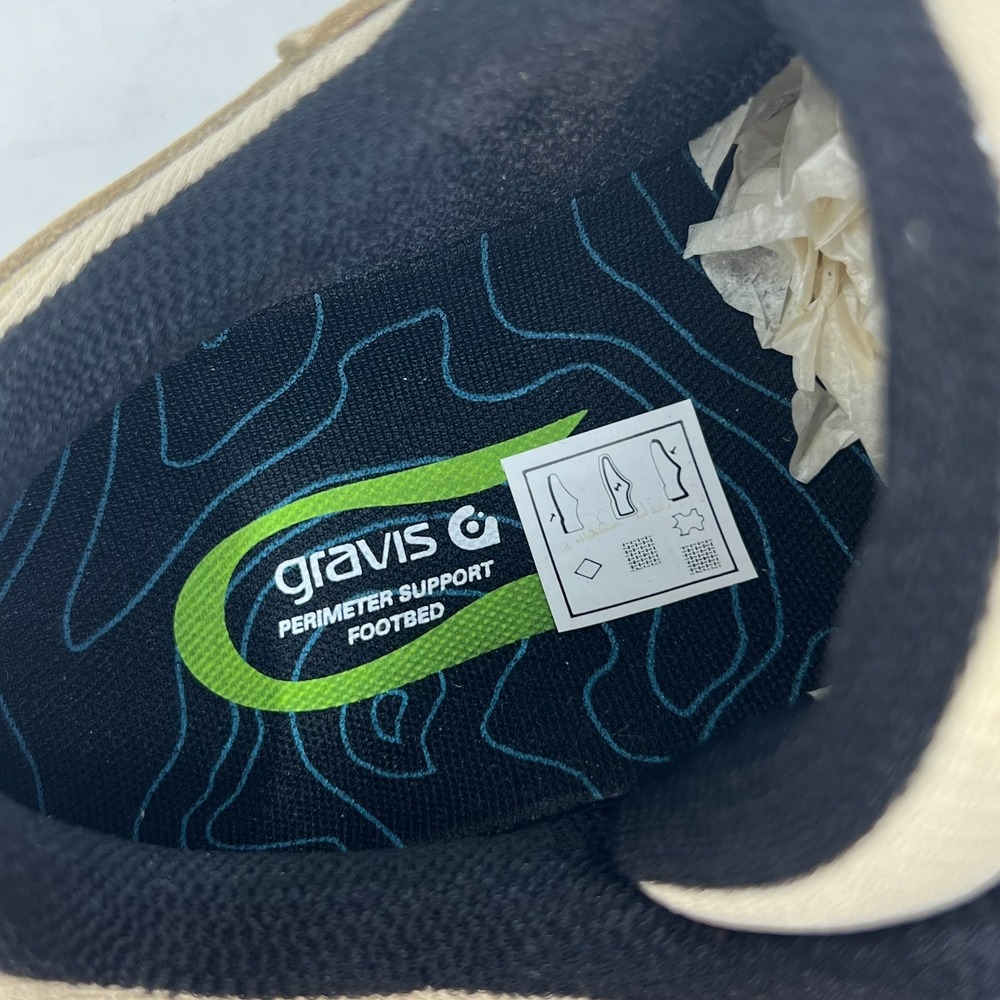 Gravis Nineteen Sneakers Men's 8.5 Tan Suede Black Laces Skate Style VTG NIB - Picture 8 of 15